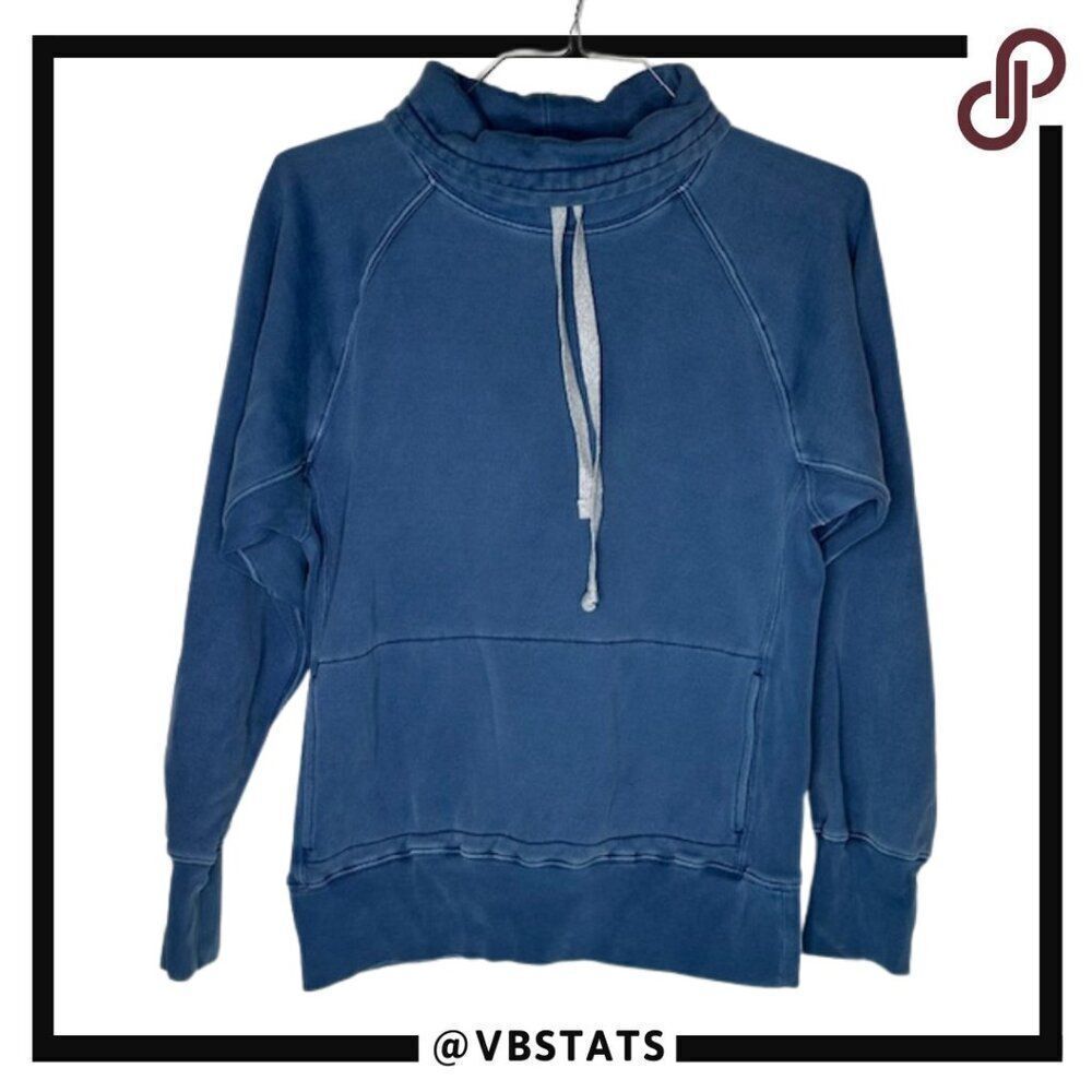 FP Movement by Free People Deep Ocean Blue‎ Sweatshirt with Kangaroo Pocket